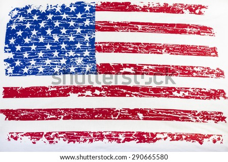 American flag vintage background.