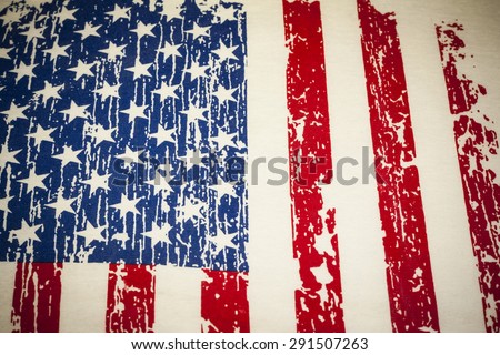 Vintage American flag background.