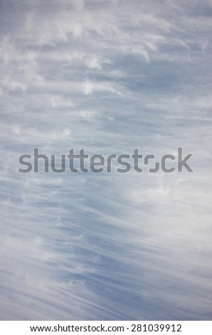 Cirrus cloud patterns in the sky