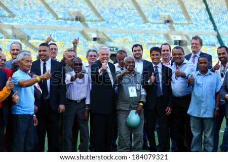 RIO DE JANEIRO, BRAZIL -27 March 2014: Meeting of the organizers of the World Cup 2014 in the Maracana.