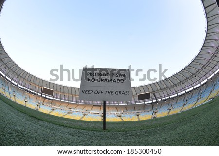 Rio de Janeiro, April 2, 2014. photos of the Maracana stadium to 70 days of World Cup football.