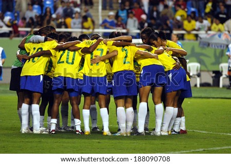 RIO DE JANEIRO, 20 JULY 2007 PAN AMERICAN GAMES RIO DE JANEIRO (SOCCER Women) BRAZIL AND URUGUAY