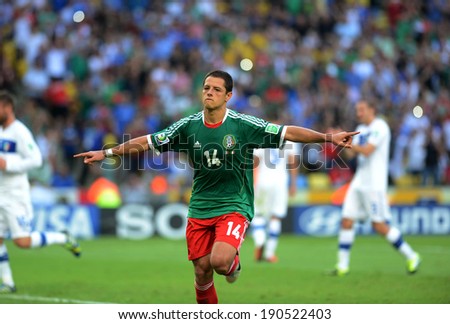 Rio de Janeiro Brazil June 18 2013-FIFA Confederations Cup 2013 match Italy and Mexico. Rio de Janeiro Brazil June 18 2013-FIFA Confederations Cup 2013 match Italy and Mexico.