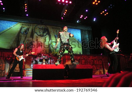RIO DE JANEIRO, march 14, 2009-  Bruce Dickinson Singer Iron  Maiden group show   in Rio in Rio de Janeiro