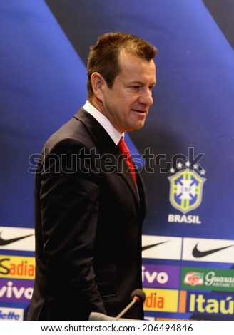 Rio de Janeiro, July 22, 2014 - Presentation of the new manager of the Brazilian national football team. Sr.Dunga. NO USE IN BRAZIL.