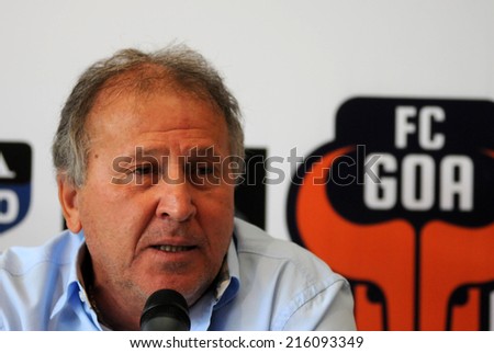 Rio de Janeiro-Brazil September 08, 2014 Zico, at the press conference to announce who will be coach of football in India