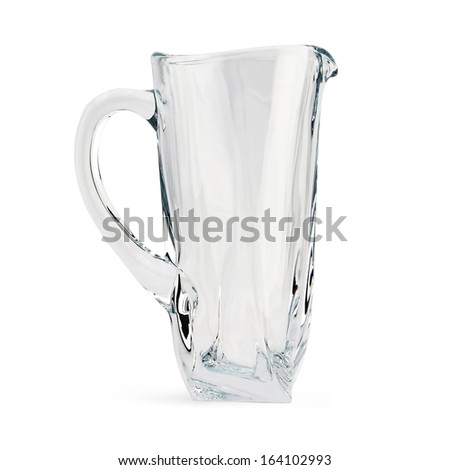 carafe water glass isolated on white backround