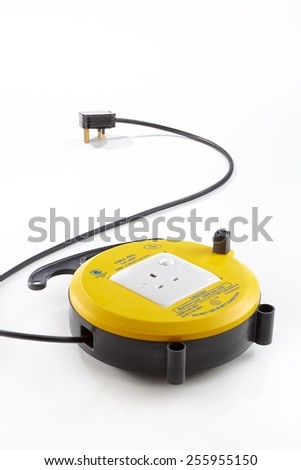 Power cord extension set shoot in clear background