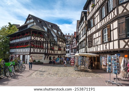 Strasbourg, France - August 09, 2014: Streets of the 