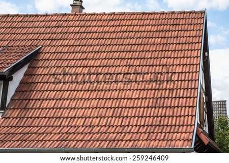 Fragment of red tile roof