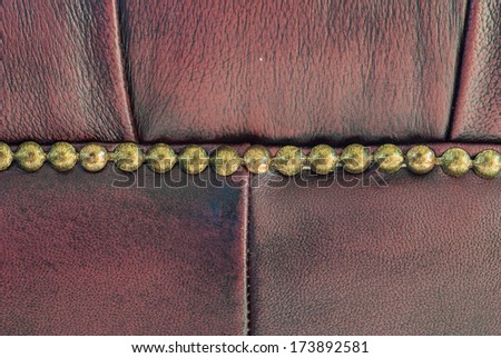 high quality leather with pin in furniture