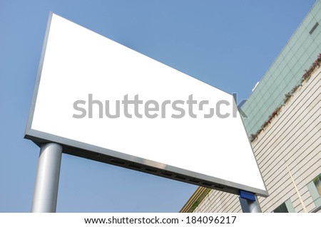 blank advertising led screen with city background