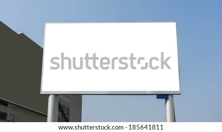 blank led advertising billboard in the city