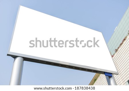 blank advertising medium led screen with city background