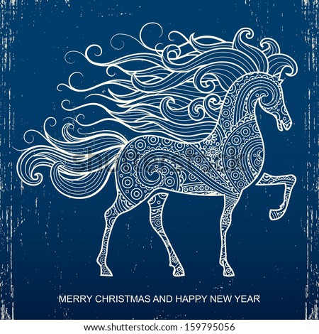 Christmas and New Year greeting card Christmas and New Year greeting card