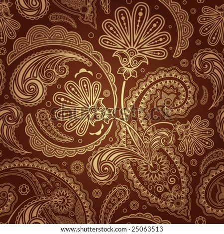 stock vector paisley seamless background