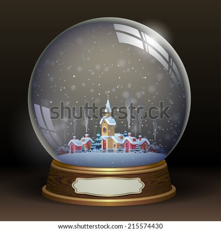 Snow globe with a town Snow globe with a town