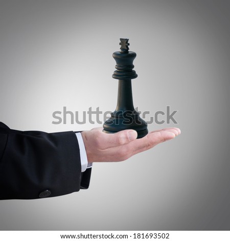 Male hands with chess