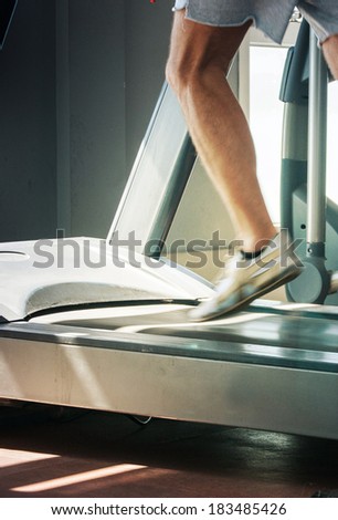 running on treadmill
