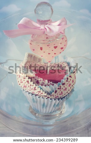 Cupcake cases in the bell jar