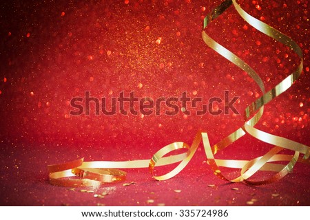 Party Background with lights and serpentine