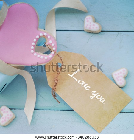 Heart cookies gift for Fathers day, Mothers day or Valentines day