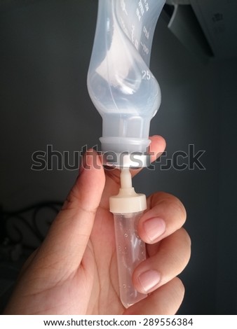Close up of a drip infusion set
