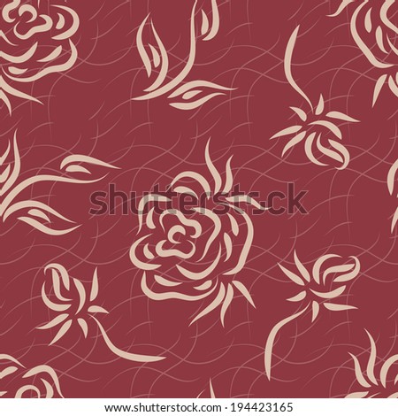 Flowers. Floral seamless pattern with roses. Floral background.