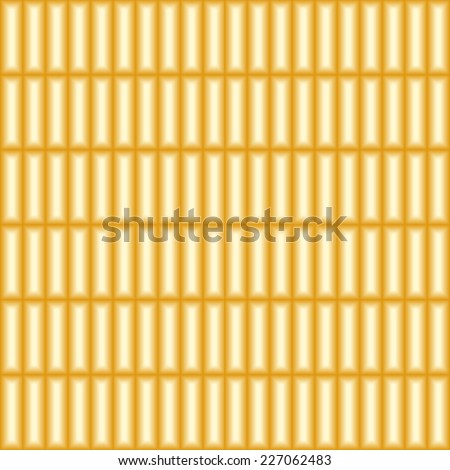 Vector metal texture. Golden abstract background. Pattern from golden tiles - seamless vector background