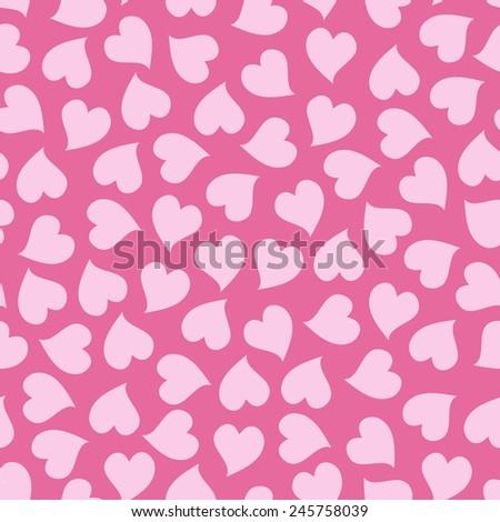 Pink hearts seamless pattern. Love. Valentine's Day background.