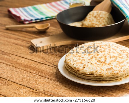 Pancakes. Traditional Russian food - pancake week