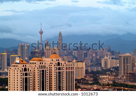 Kuala Lumpur view at dusk Kuala Lumpur view at dusk