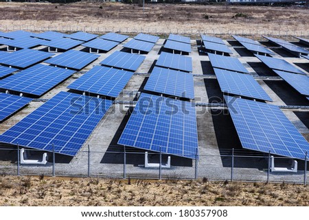 Solar power system in Japan.
