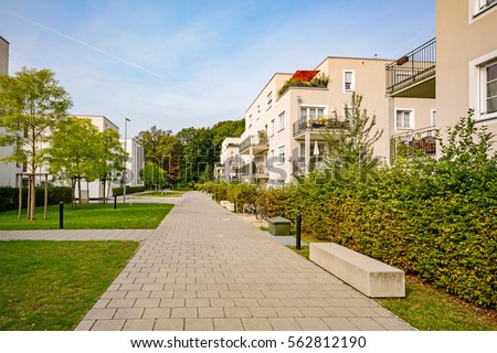 New modern residential buildings in the city, urban development of apartment houses