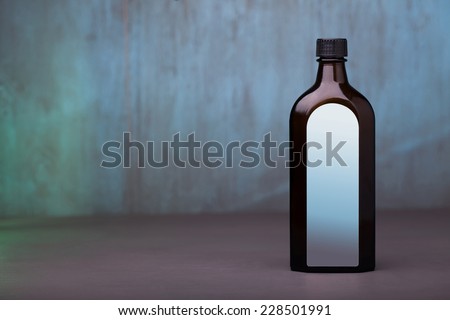 glass; remedy; bottle; cure; background; wood; blue; natural; health; therapy; spa; care; medicine; sirup; suspension;