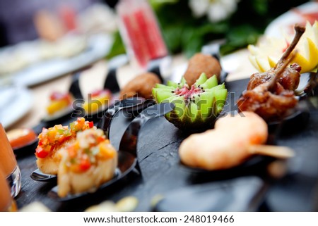 Outdoor catering. Food events and celebrations