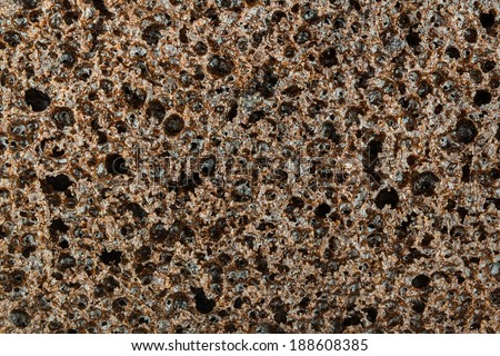 Close-up of chocolate cake texture