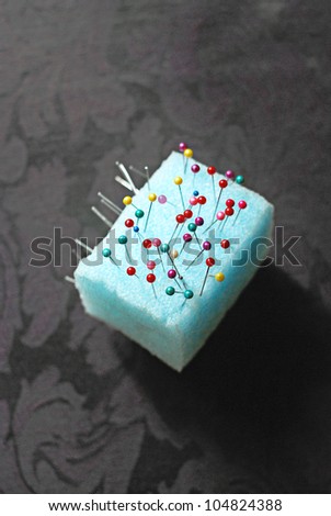 Sewing pin in sponge