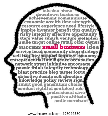 Small business in words cloud