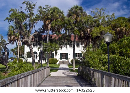 The Edson Keith estate on the Phillippi Creek was built in 1916 and became the property of the people of Sarasota County in 1986 and is in the National Register of Historic Landmarks