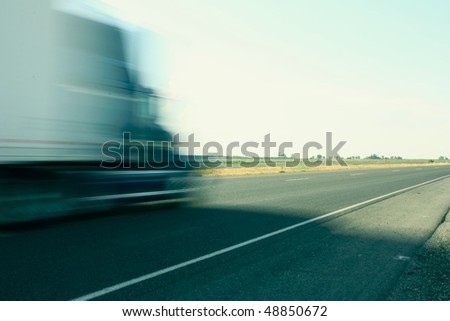 Speeding big truck