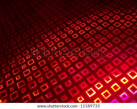 Abstract red metallic squares background