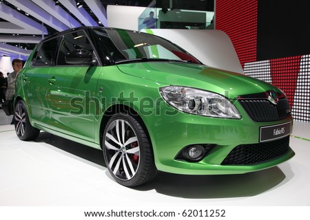 stock photo MOSCOW AUG 29 Skoda Fabia RS car model at Moscow 