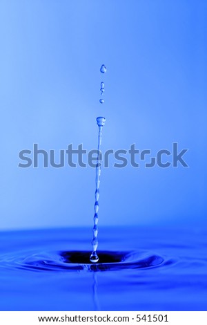 cool blue water drops