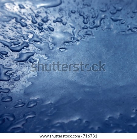 water on metal surface