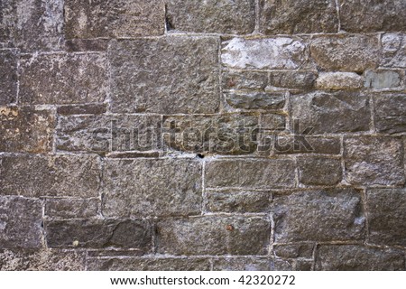 Old run down grungy stone wall background.
