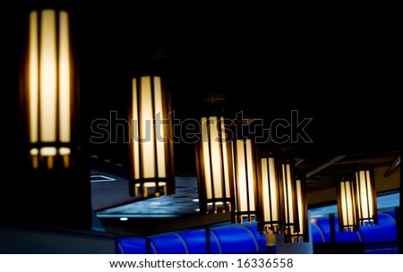 Restaurant Interior Design on Interior Design Of A Japanese Restaurant Stock Photo 16336558
