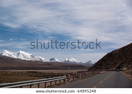 Beautiful landscape with road to the heaven