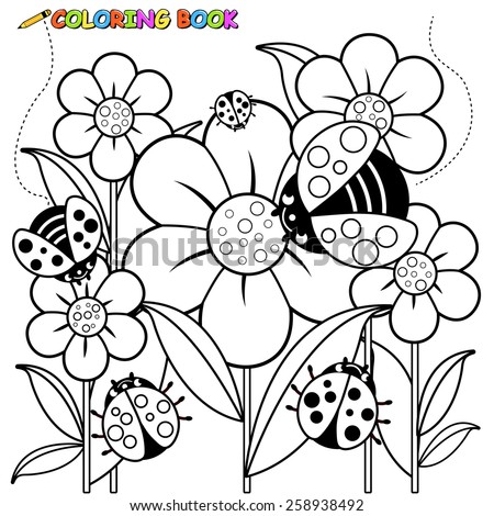 ladybug and flower coloring pages - photo #24