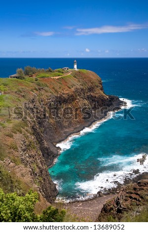 Lighthouse and Wildlife Refuse at Kilauea Point, Kauai, Hawaii